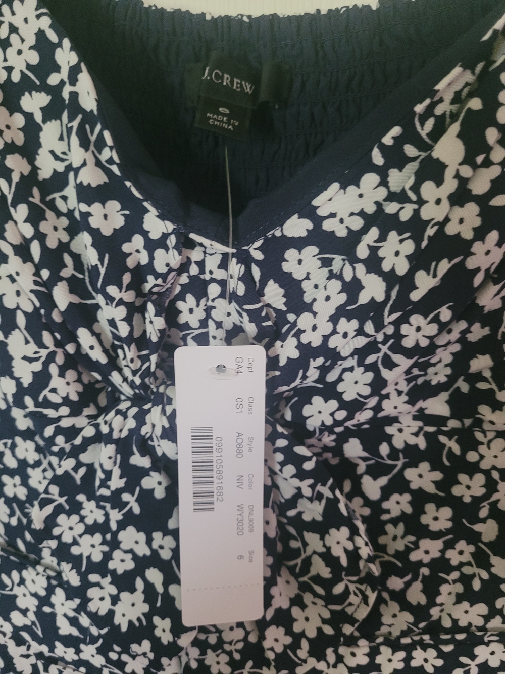 J. Crew Navy Floral Womans Jumpsuit
